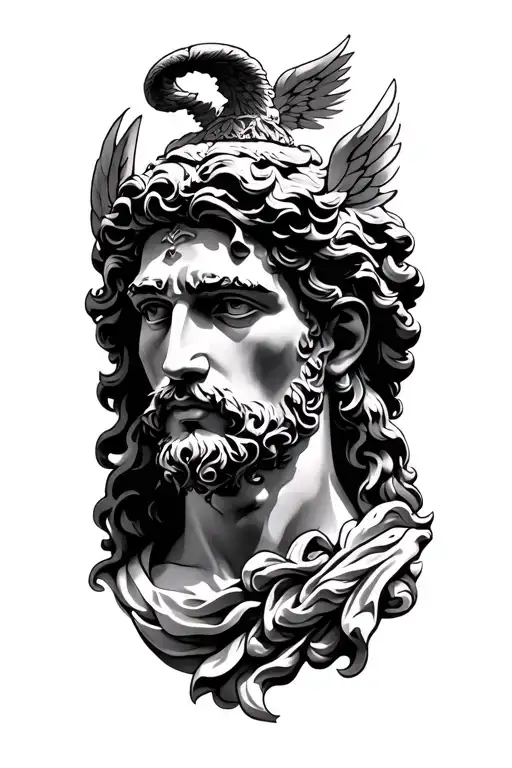 apollo greek god majestic tattoo design idea