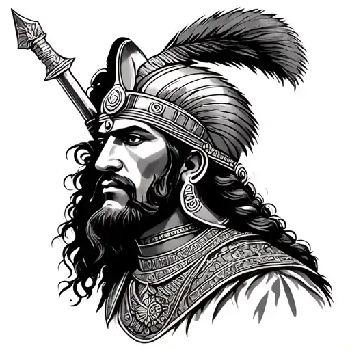 maharana pratap warrior tattoo design idea
