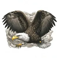 eagle flying tattoo design idea