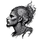 Gemini and Aquarius tattoo design idea