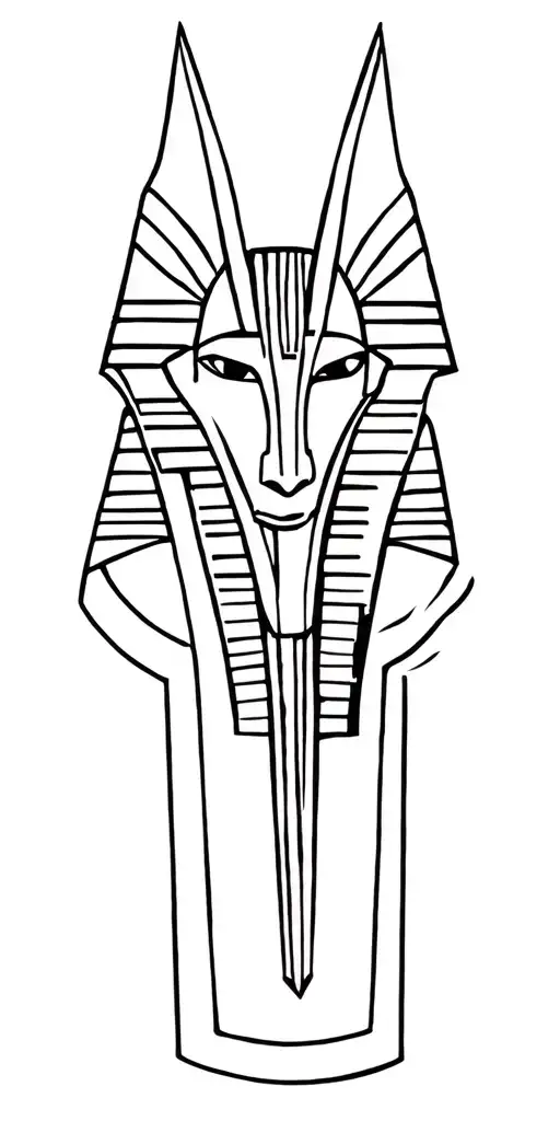 Anubis egypcian god tattoo design idea