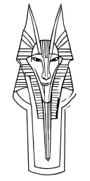 Anubis egypcian god tattoo design idea