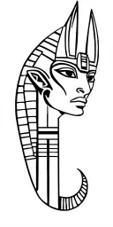 Anubis egypcian god tattoo design idea