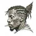 travis scott tattoo design idea