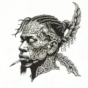 travis scott tattoo design idea