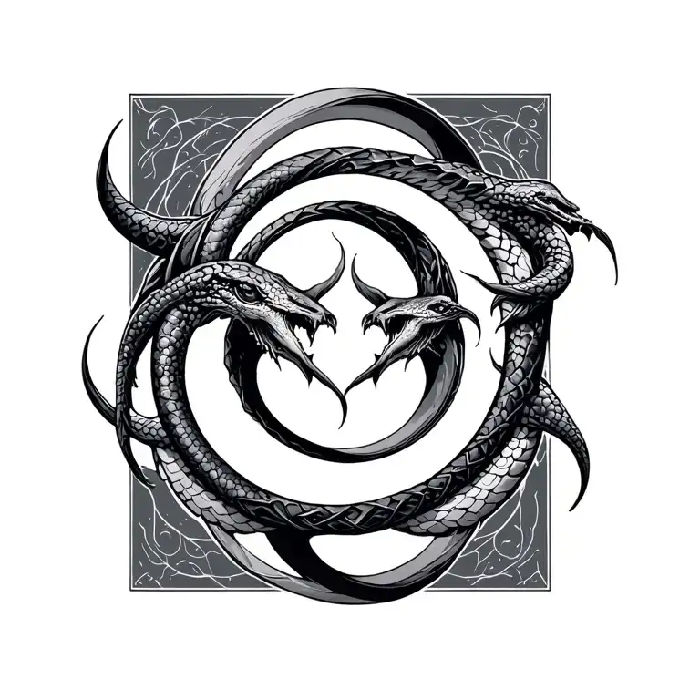 ouroboros tattoo design idea