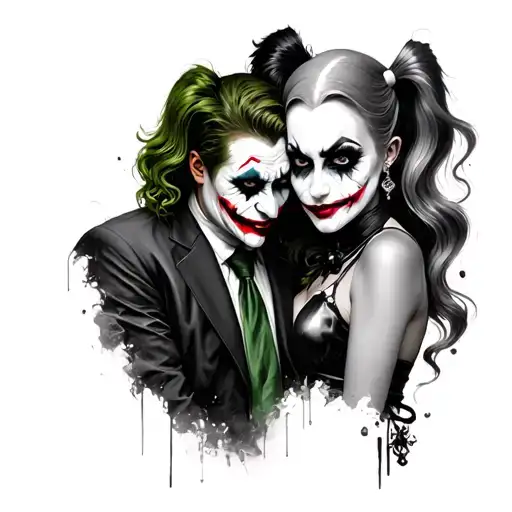 Joker And Harley Quinn tattoo design idea