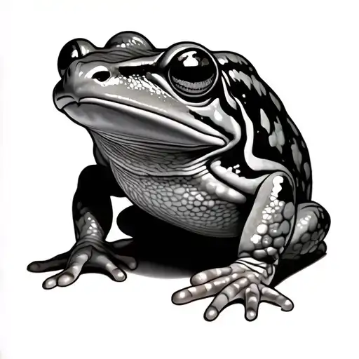 Cooking frog tattoo design idea