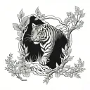 tiger willow cove Forrest  tattoo design idea