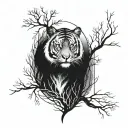 tiger willow cove Forrest  tattoo design idea