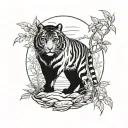 tiger willow cove Forrest  tattoo design idea