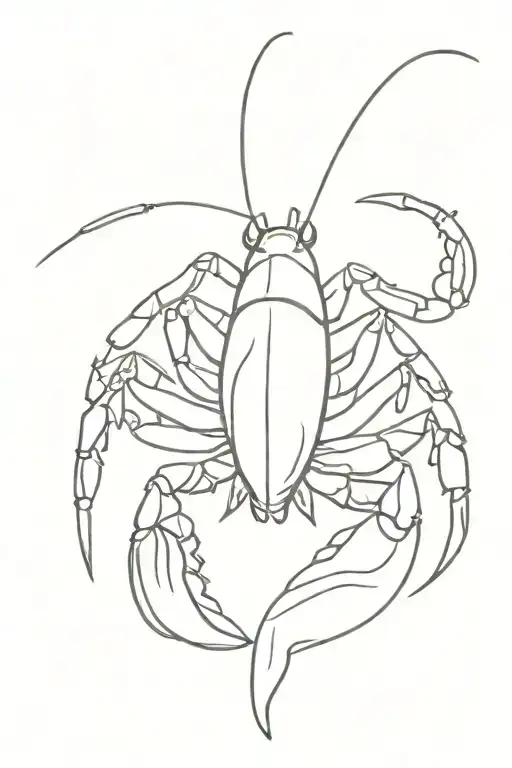 crawfish in a handkerchief tattoo design idea