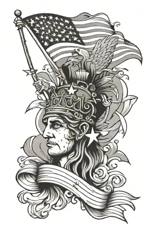 Patriotic tattoo design idea