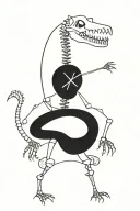 Dinosaur skeleton tattoo design idea