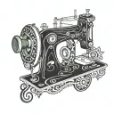 sewing machine tattoo design idea
