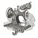 sewing machine tattoo design idea