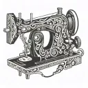 sewing machine tattoo design idea
