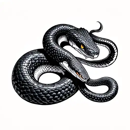 Striking Snake tattoo design idea