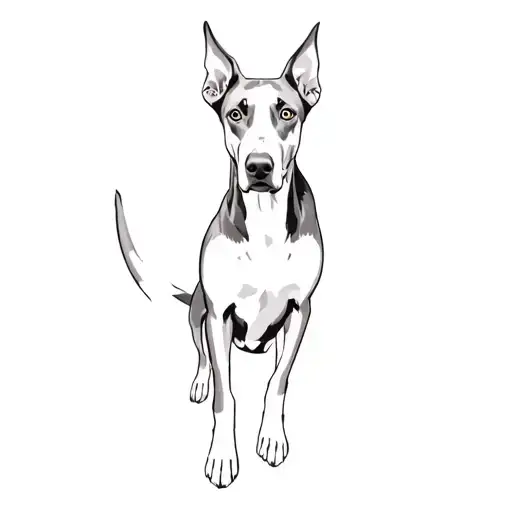 doberman pinscher tattoo design idea