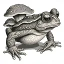 toad standing tattoo design idea