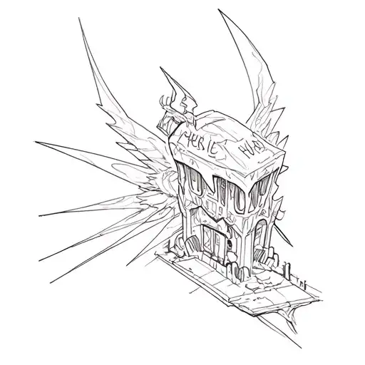 Shockwave Hazbin Hotel inspired tattoo design idea