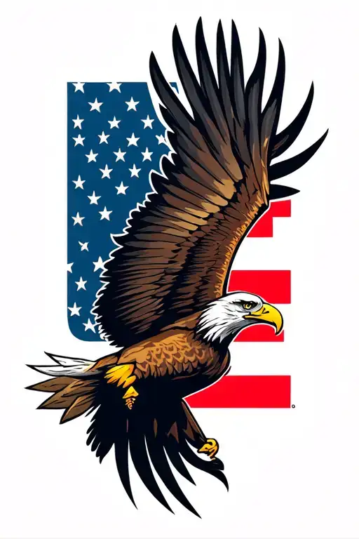 family, eagle soaring,Atlanta brave logo, American flag tattoo design idea
