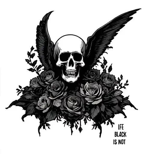 death is certain life is not tattoo design idea