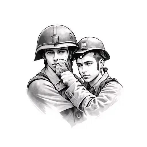 brothers in arms  tattoo design idea