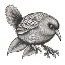 kiwi bird wrapped tattoo design idea