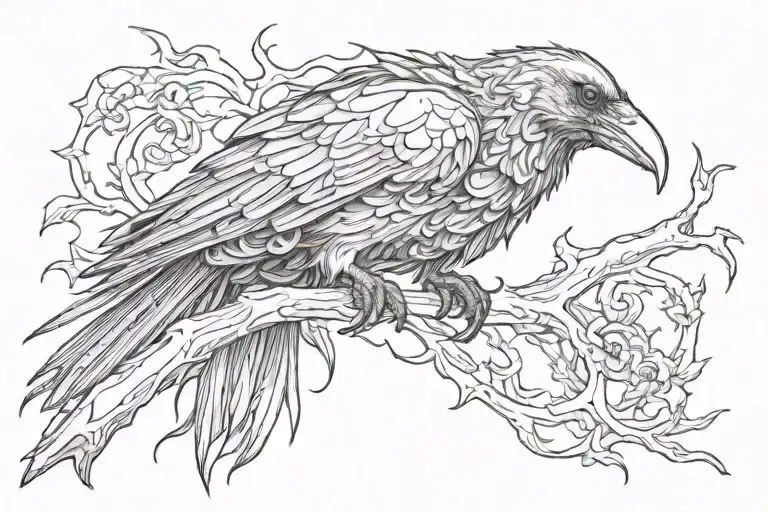 Raven Grim Reaper tattoo design idea