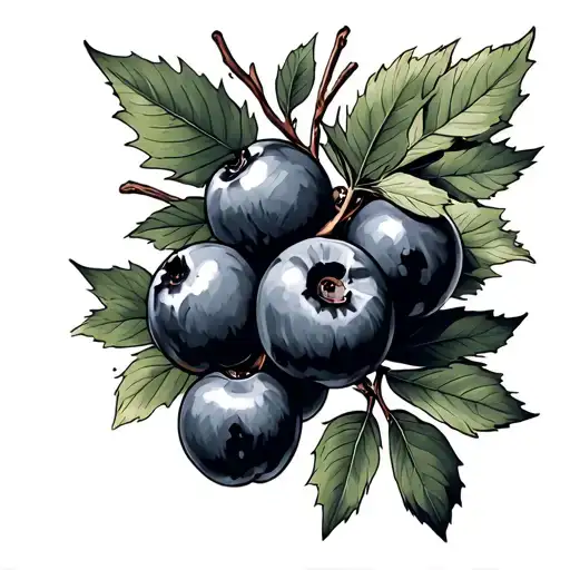 Huckleberry tattoo design idea
