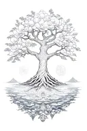 Buddhist tree of life tattoo design idea