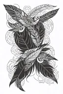 Feather + birds + autism tattoo design idea