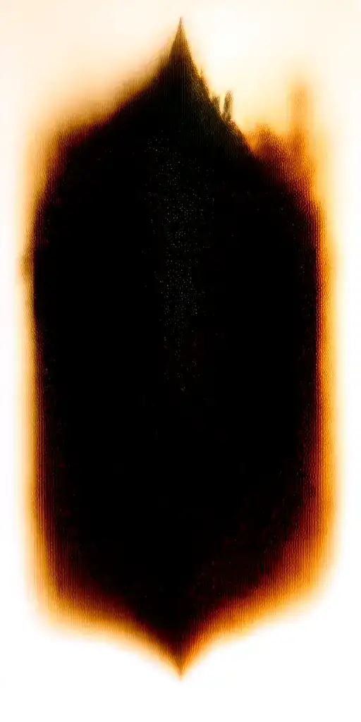 The Mask Of King Baldwin Iv Jurusalem In The Same Picture As A Burning Church, With Lots Of Details tattoo design idea