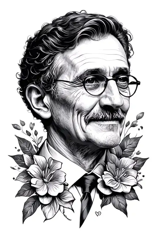 Memorial for dad died tattoo design idea