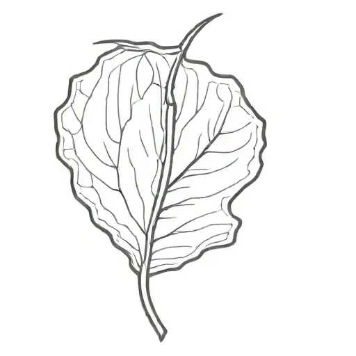 fine line ohio buckeye leaf tattoo design idea