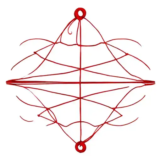 red string theory interwoven symbol tattoo design idea