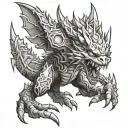 monster hunter monster tattoo design idea