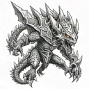 monster hunter monster tattoo design idea
