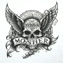 Last name Mosher  tattoo design idea