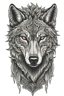 wolf head   tattoo design idea