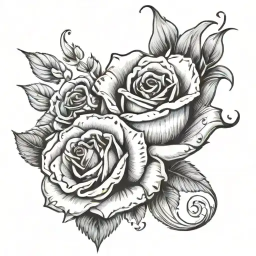 Based on the provided information, let's craft a tattoo design:Title: "The Embracing Hand & Rose"Shape and Main Elements tattoo design idea