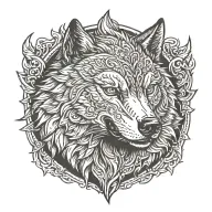wolf head   tattoo design idea