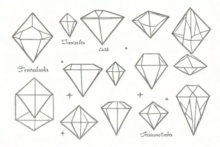 diamond shape tattoo design idea