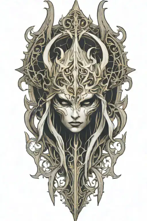 Diablo 3 video game Auriel tattoo design idea