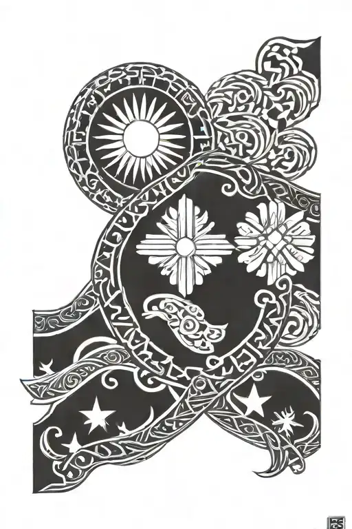 filipino tribal flag tattoo design inspired tattoo design idea