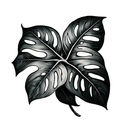 Philodendron tattoo design idea