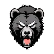 angry bear tattoo design idea
