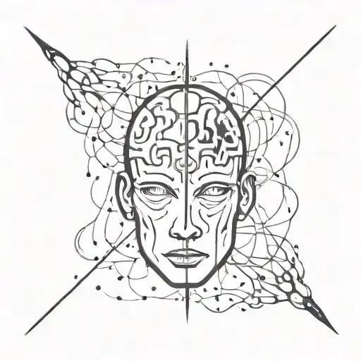 The mind can be a dark place surrounded by fear tattoo design idea