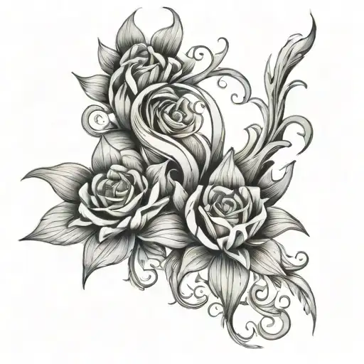 upper abs tattoo design idea